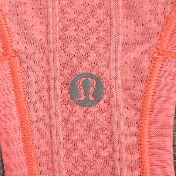 Lululemon Swiftly Tech Racerback Tank Top Size 8 In Heathered Grapefruit - Picture 3 of 6